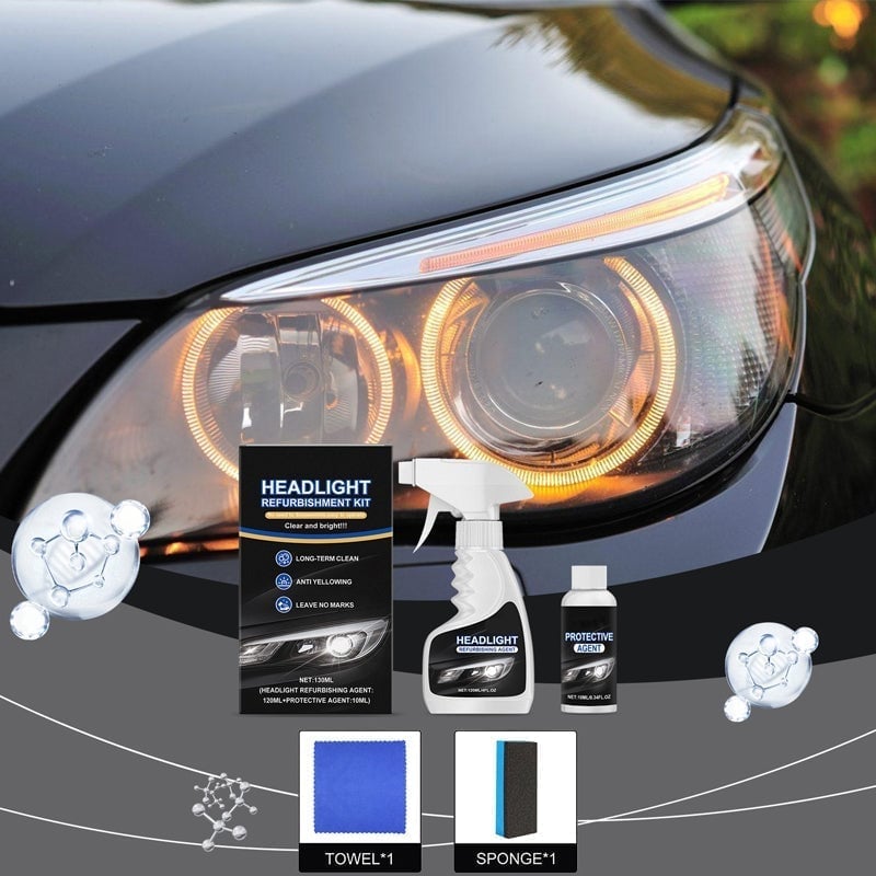🚙✨Bring back the shine🔆Headlight Restoration Kit
