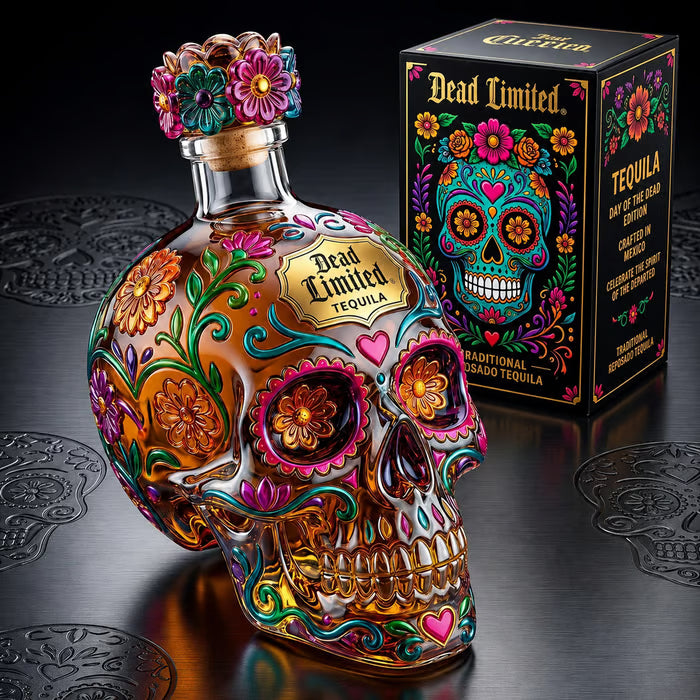 🔥🍷Limited edition Day of the Dead tequila bottle🎁