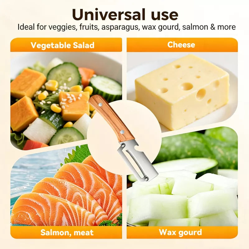 3-in-1 Multi-functional Vegetable Peeler Peel. Shred. Pop. PrepFaster. Cook Smarter.