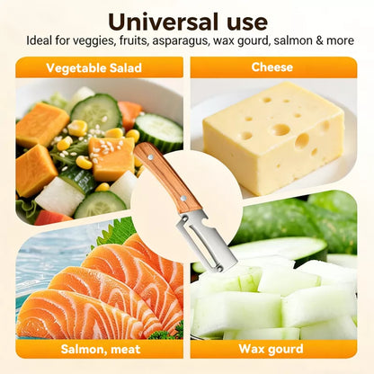 3-in-1 Multi-functional Vegetable Peeler Peel. Shred. Pop. PrepFaster. Cook Smarter.