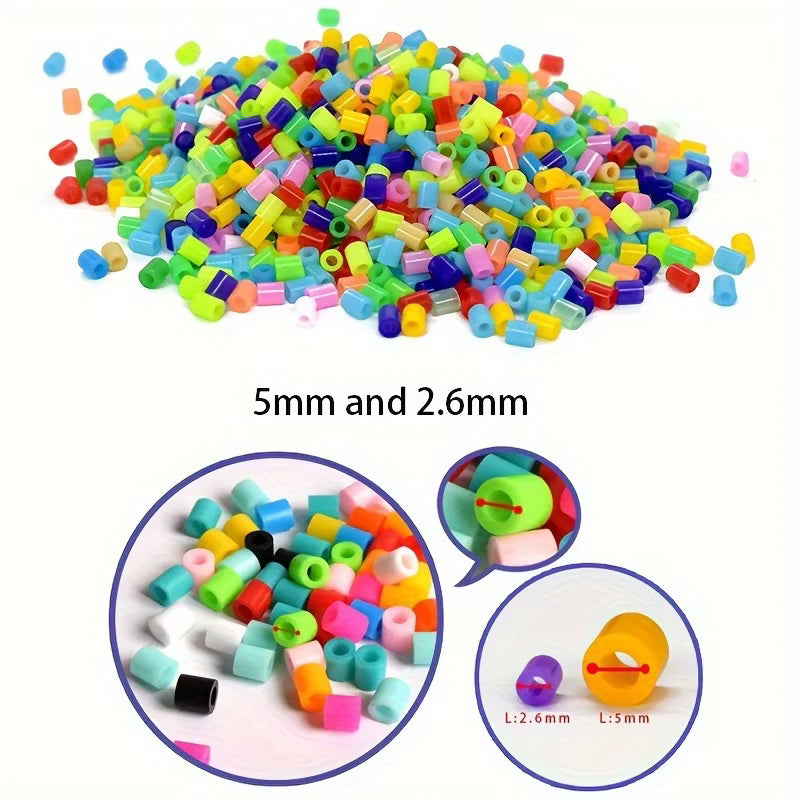 Hama Beads Box Set - 24/48/72 Colors 2.6mm & 5mm Fuse Beads with Storage Box