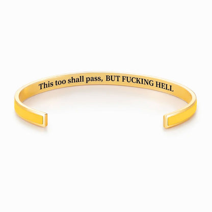 This Too Shall Pass Color Cuff Bracelet