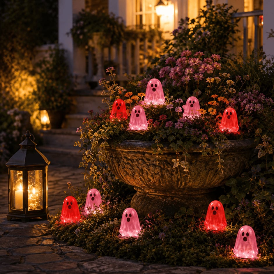 ⏳ Last day 50% OFF –👻 Glow In The Dark Cute Ghost Resin Bead Set  ✨