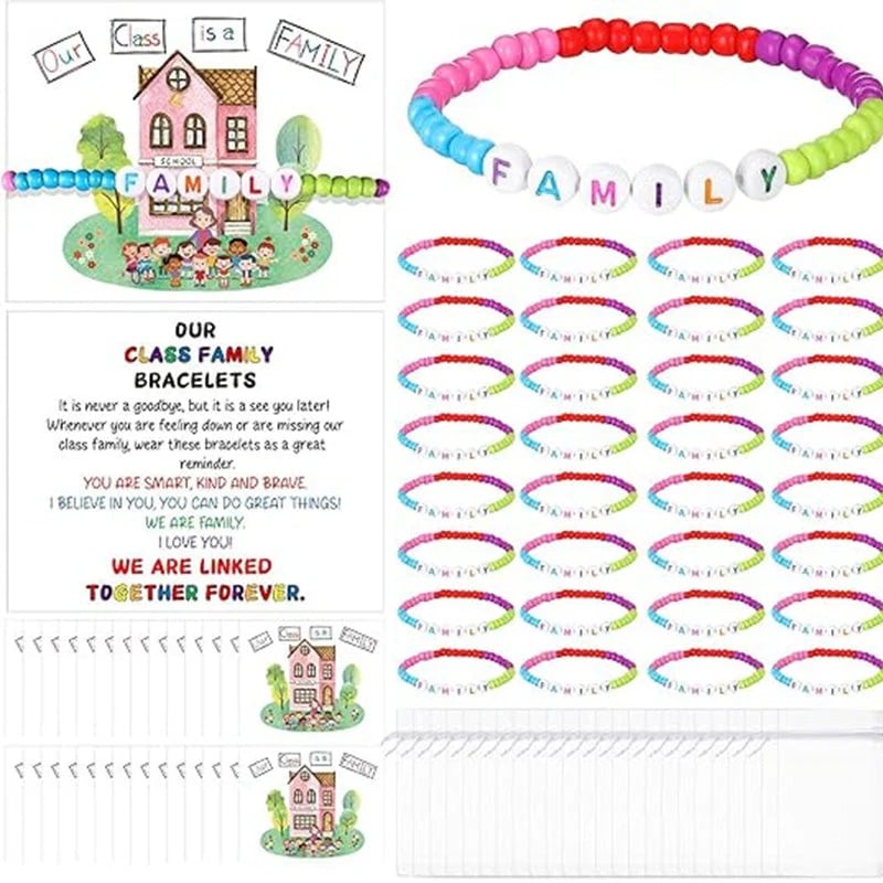 🔥Last Day 50% OFF - ✨🌈Pack of 25 Welcome BeadBracelets - StrengthenClassroom Friendship & SpreadWarm Kindness!