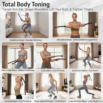 Adjustable Ropeless Battle Ropes Training