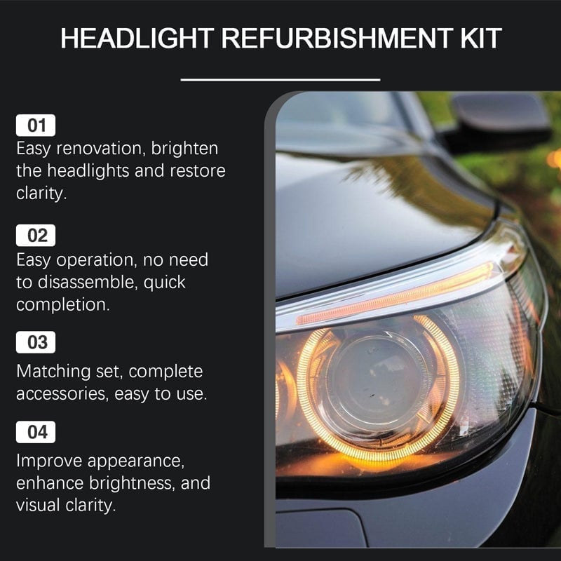 🚙✨Bring back the shine🔆Headlight Restoration Kit