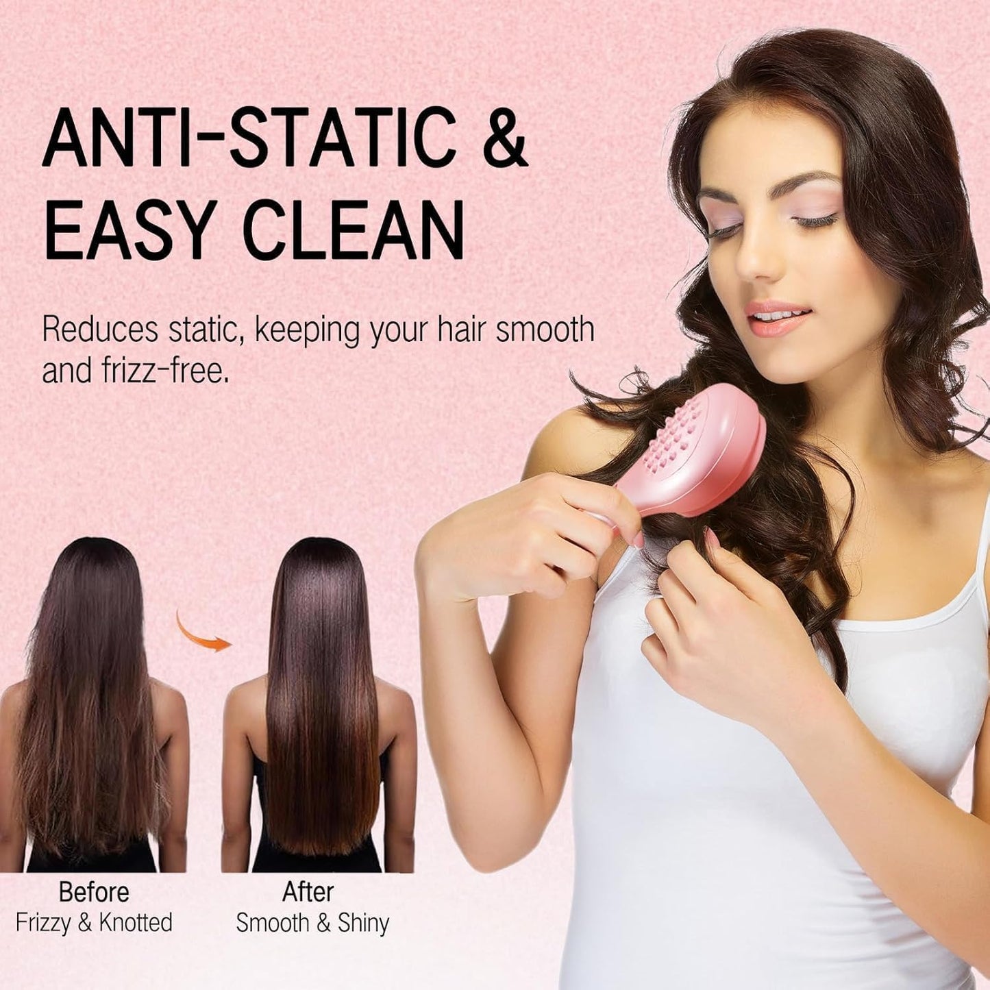 Big Size Self-Cleaning Hairbrush | One Click Cleaning , No Mess!