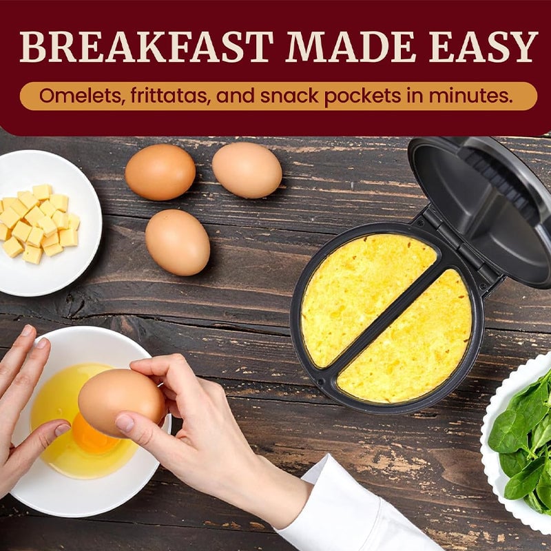 🤩Free your hands🍕Dual-Zone Electric Omelette Maker