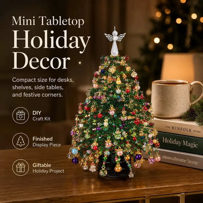 🎄 DIY Beaded Christmas Tree Craft Kit - Tabletop Holiday Decoration✨