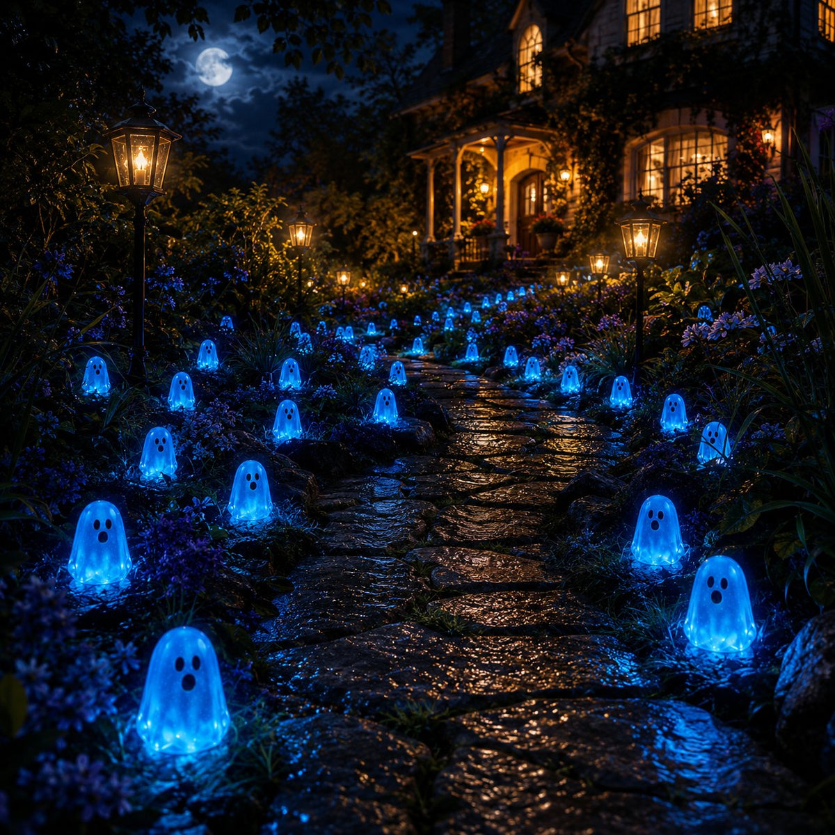 ⏳ Last day 50% OFF –👻 Glow In The Dark Cute Ghost Resin Bead Set  ✨