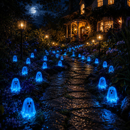 ⏳ Last day 50% OFF –👻 Glow In The Dark Cute Ghost Resin Bead Set  ✨
