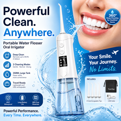 💦 🦷Portable Water Flosser – Deep Clean Teeth Anytime, Anywhere