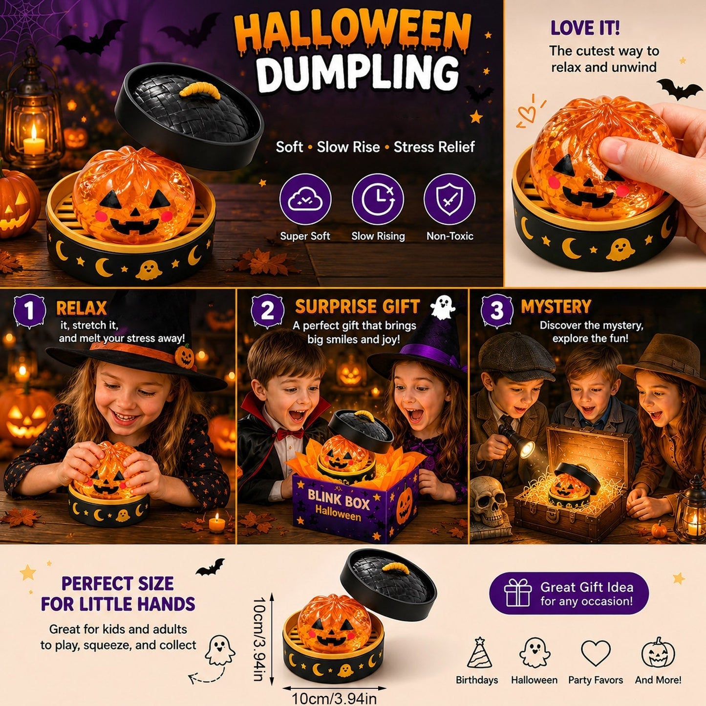 🎃 Halloween Pumpkin Slow-Rising Squishy