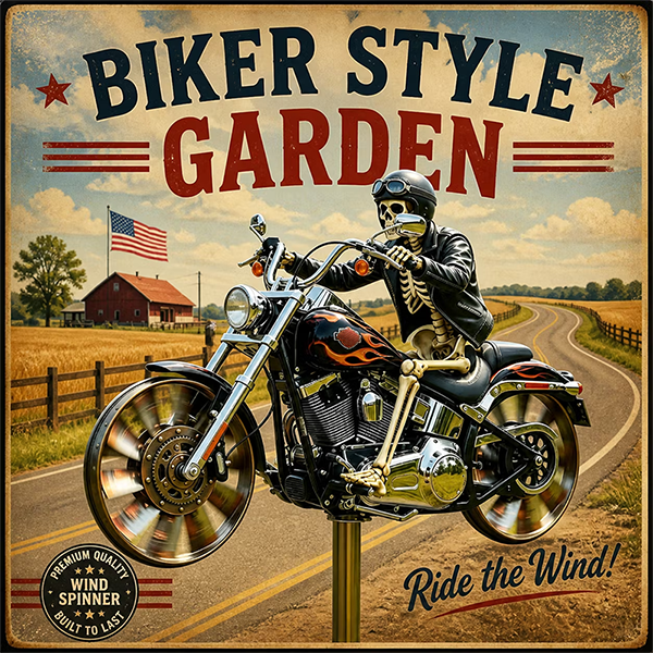 🔥Last Day - 49% OFF🔥Skull Motorcycle Windmill