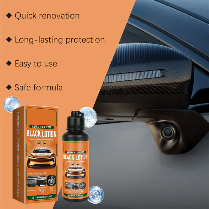 📢📢30% OFF !! ⏰Premium Car Plastic Restorer & Interior Cleaner – Removes Dirt, Restores Black Finish, Matte to Subtle Sheen🚗✨