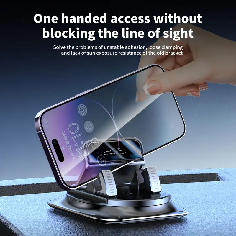 360° Rotating Car Phone Holder – Strong Suction Mount for iPhone & Android