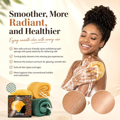 3 - PACK African exfoliating net Sponge