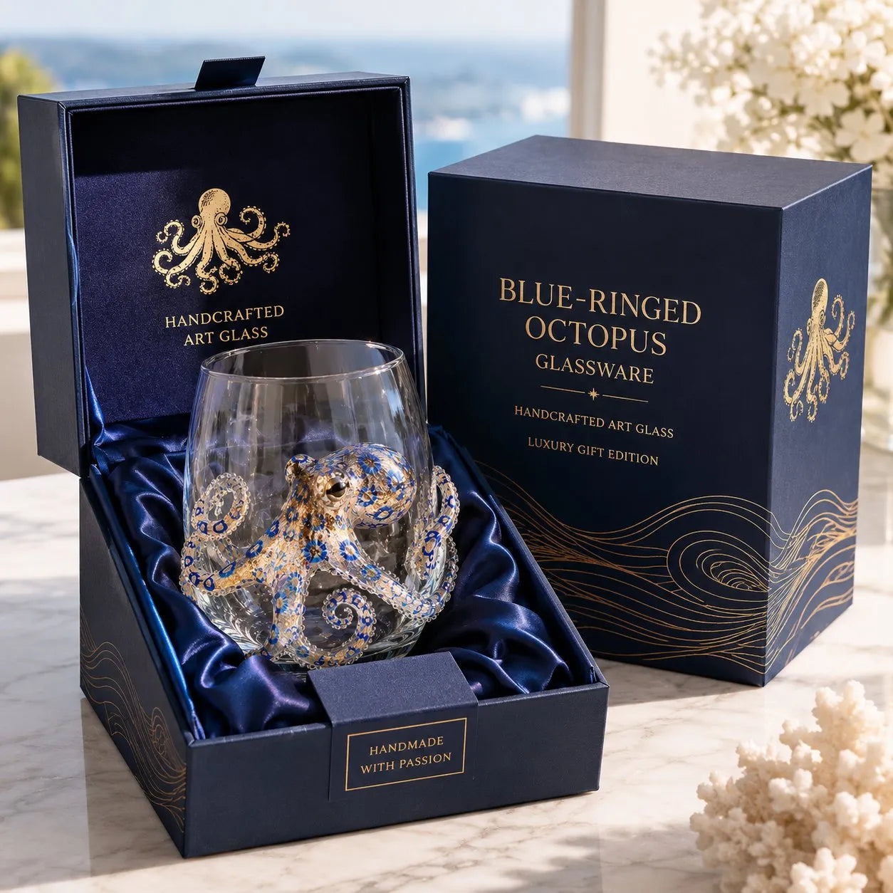 🔥 Last Day 49% OFF – 🌊 3D Ocean Animal Artisan Glassware Collection