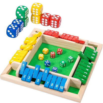 🔥SHUT THE BOX-WOODEN DICE BOARD GAME