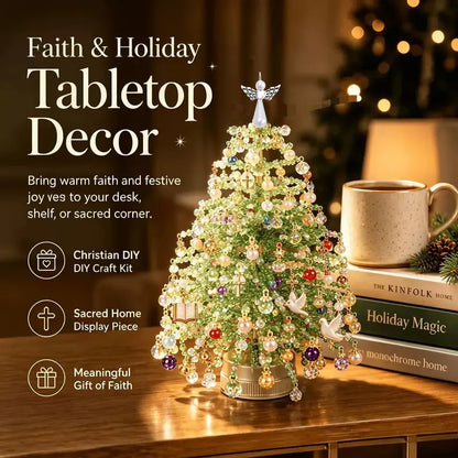 🎄 DIY Beaded Christmas Tree Craft Kit - Tabletop Holiday Decoration✨