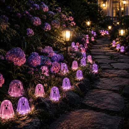 ⏳ Last day 50% OFF –👻 Glow In The Dark Cute Ghost Resin Bead Set  ✨