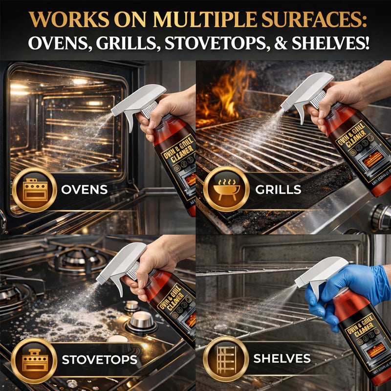 ✨ BUY 2 GET 1 FREE! No-Scrub Oven & Grill Cleaner – Fast 5-Min Grease & Odor Removal 🔥