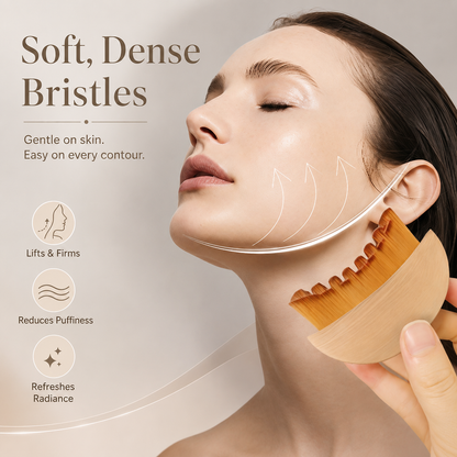 ⏰ LAST 24 HOURS: 50% OFF |✨ Sculpt & Refresh Curved Facial Massage Brush for Jawline, Face & Neck 💆‍♀️