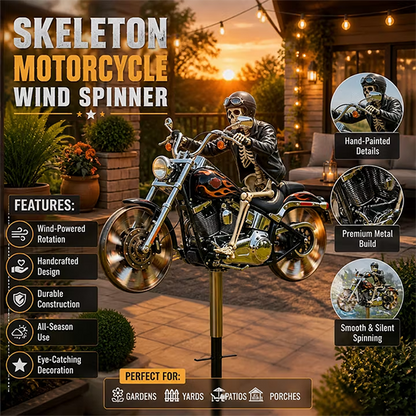 🔥Last Day - 49% OFF🔥Skull Motorcycle Windmill