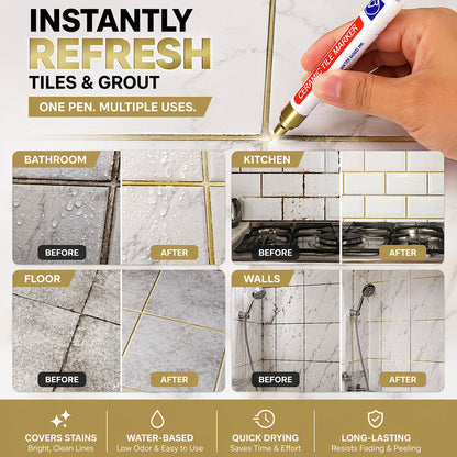 🖌️Anti-Mould & Waterproof Joint Pen for Ceramic Tiles!