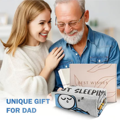 🔥Father's Day 49% Off🔥Dad Is Not Sleeping Funny Flannel Blanket