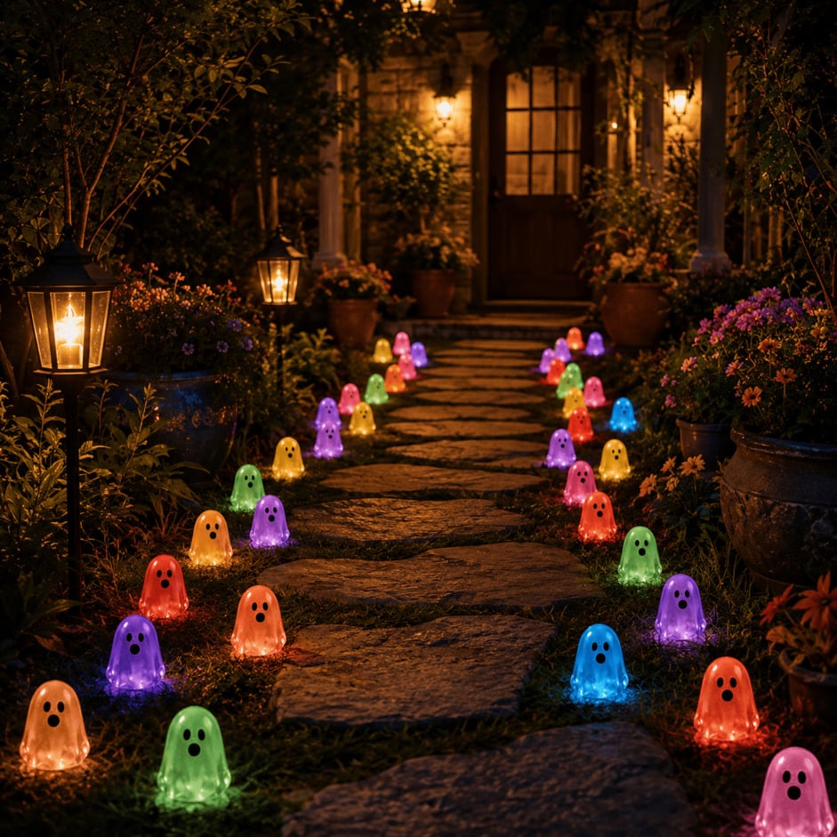⏳ Last day 50% OFF –👻 Glow In The Dark Cute Ghost Resin Bead Set  ✨