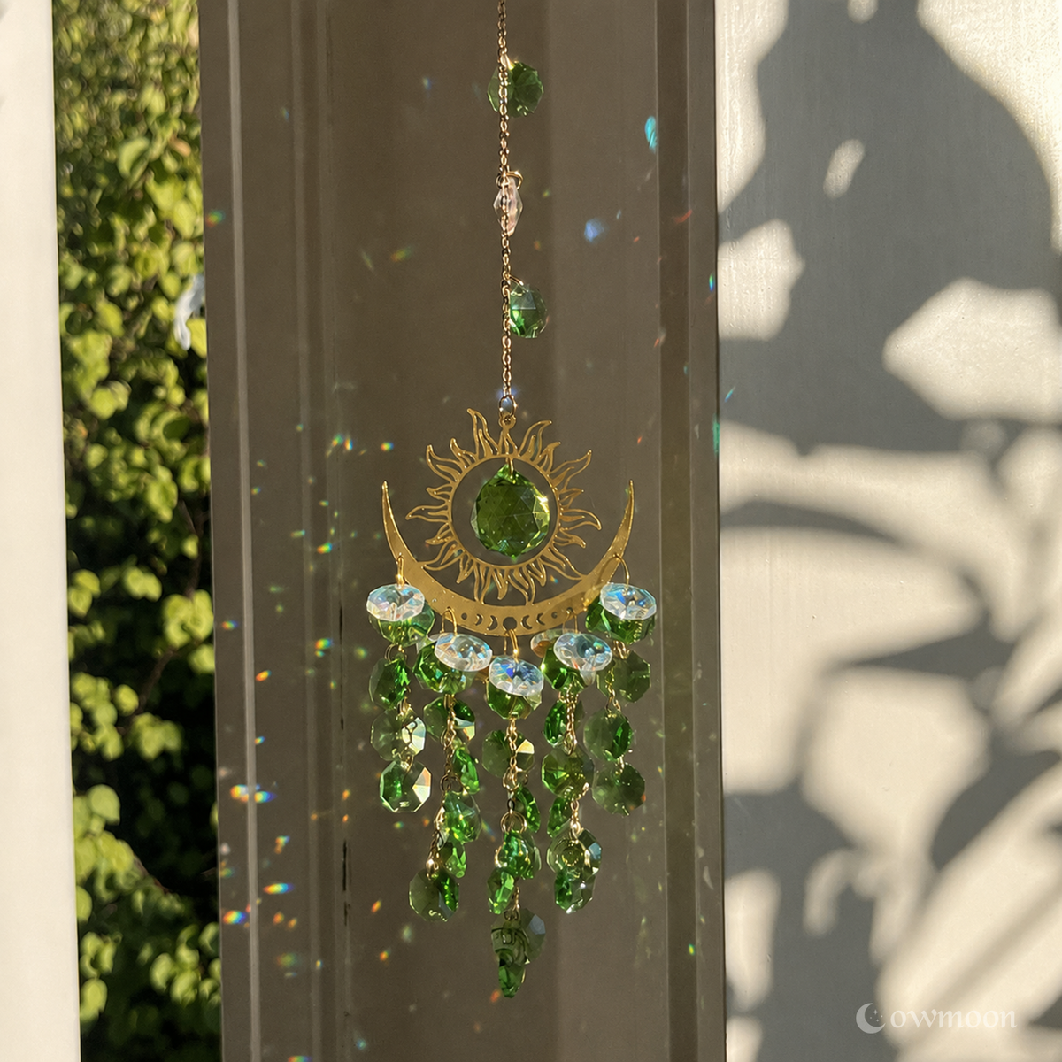 🌈Sunburst Crystal Light Catcher – Handmade Bohemian Style Light Catcher