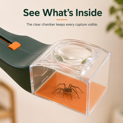 🕷️ Handheld Humane Bug Catcher with Magnifying Lens 🌿