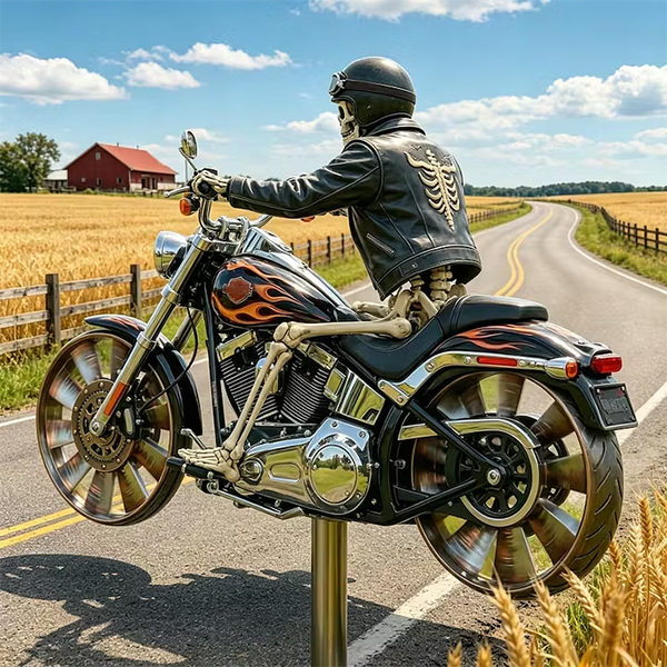 🔥Last Day - 49% OFF🔥Skull Motorcycle Windmill