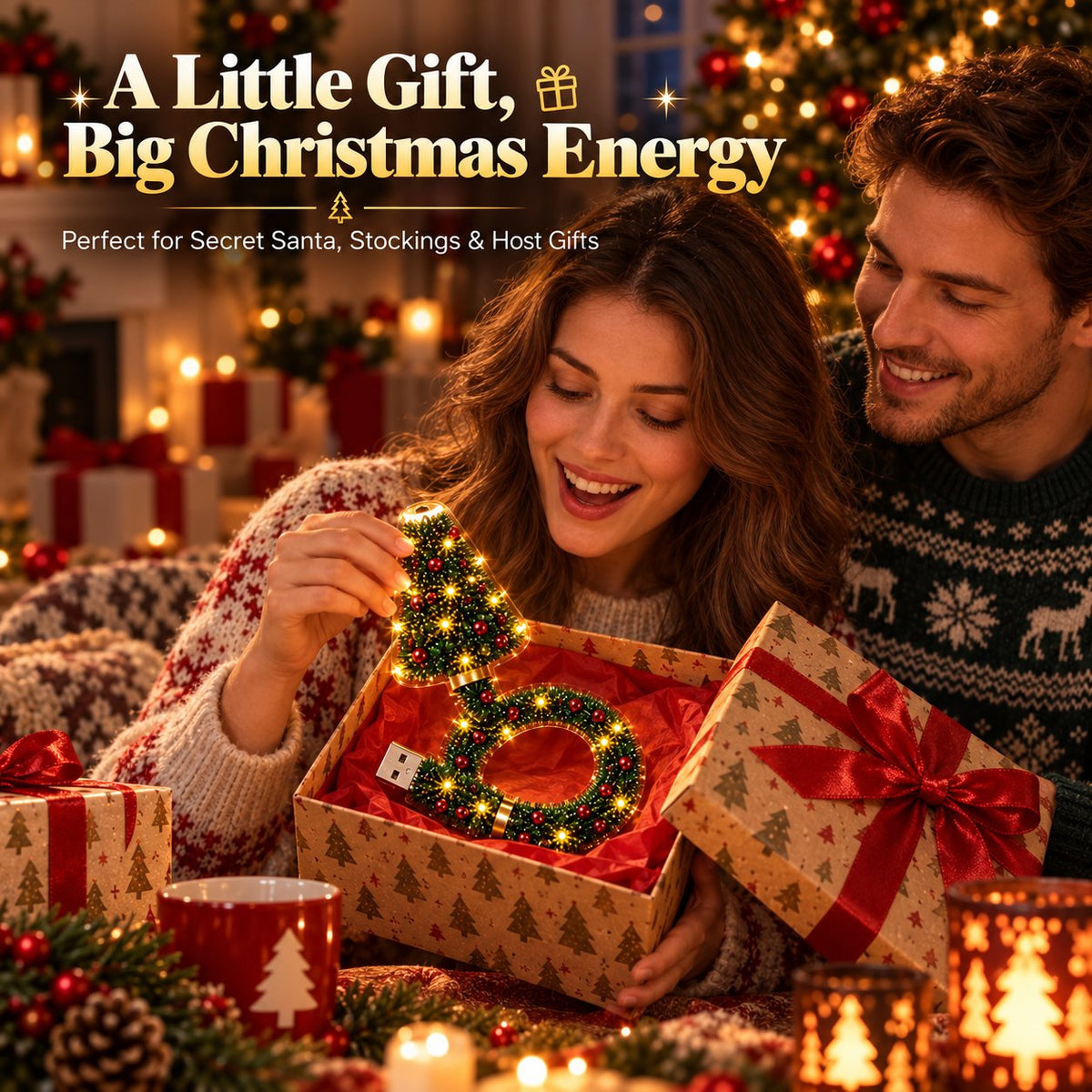 🎄 Christmas Tree LED Decorative Lamp – Flexible USB Ambient Night Light ✨