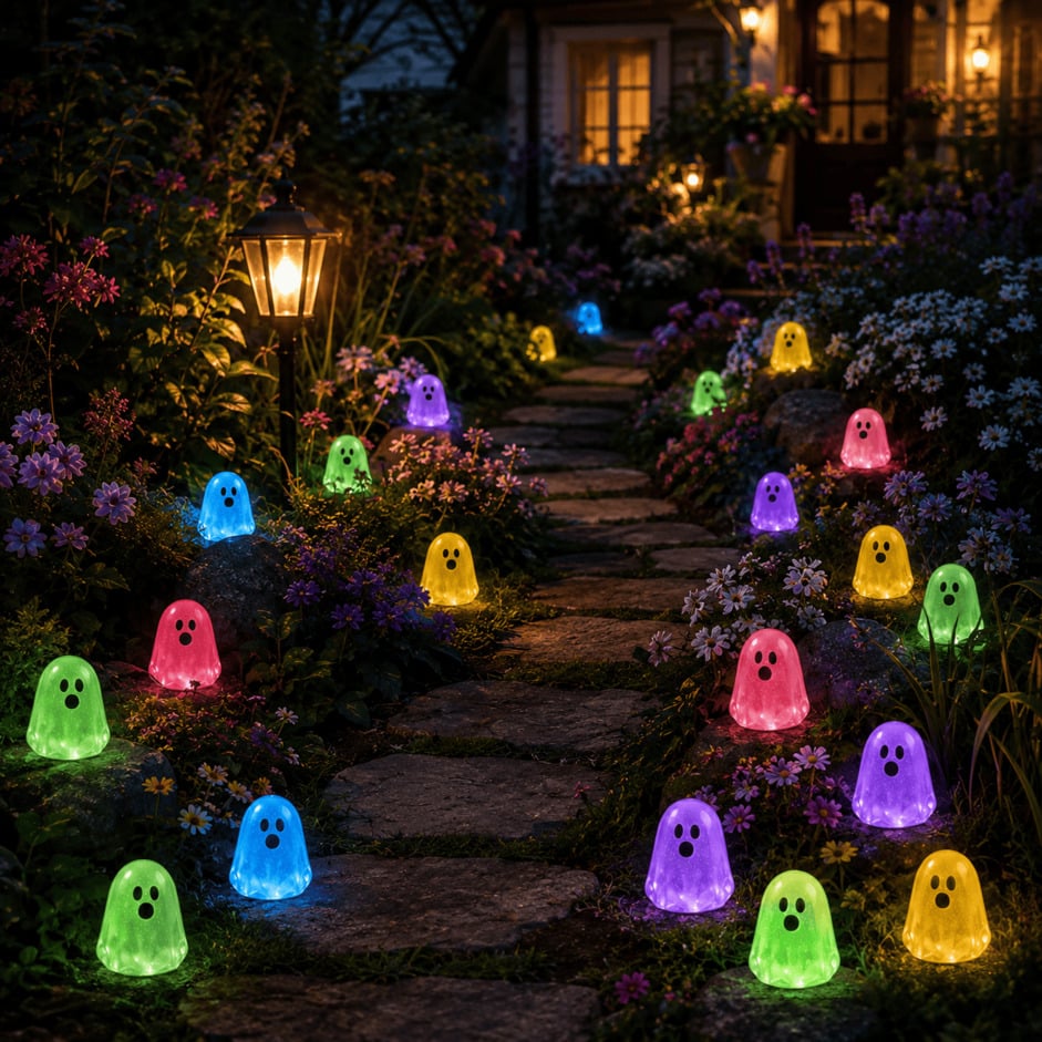 ⏳ Last day 50% OFF –👻 Glow In The Dark Cute Ghost Resin Bead Set  ✨