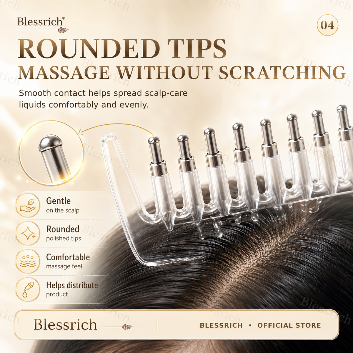 💧 Scalp Serum Applicator Comb – Refillable Oil Applicator