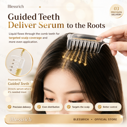 💧 Scalp Serum Applicator Comb – Refillable Oil Applicator