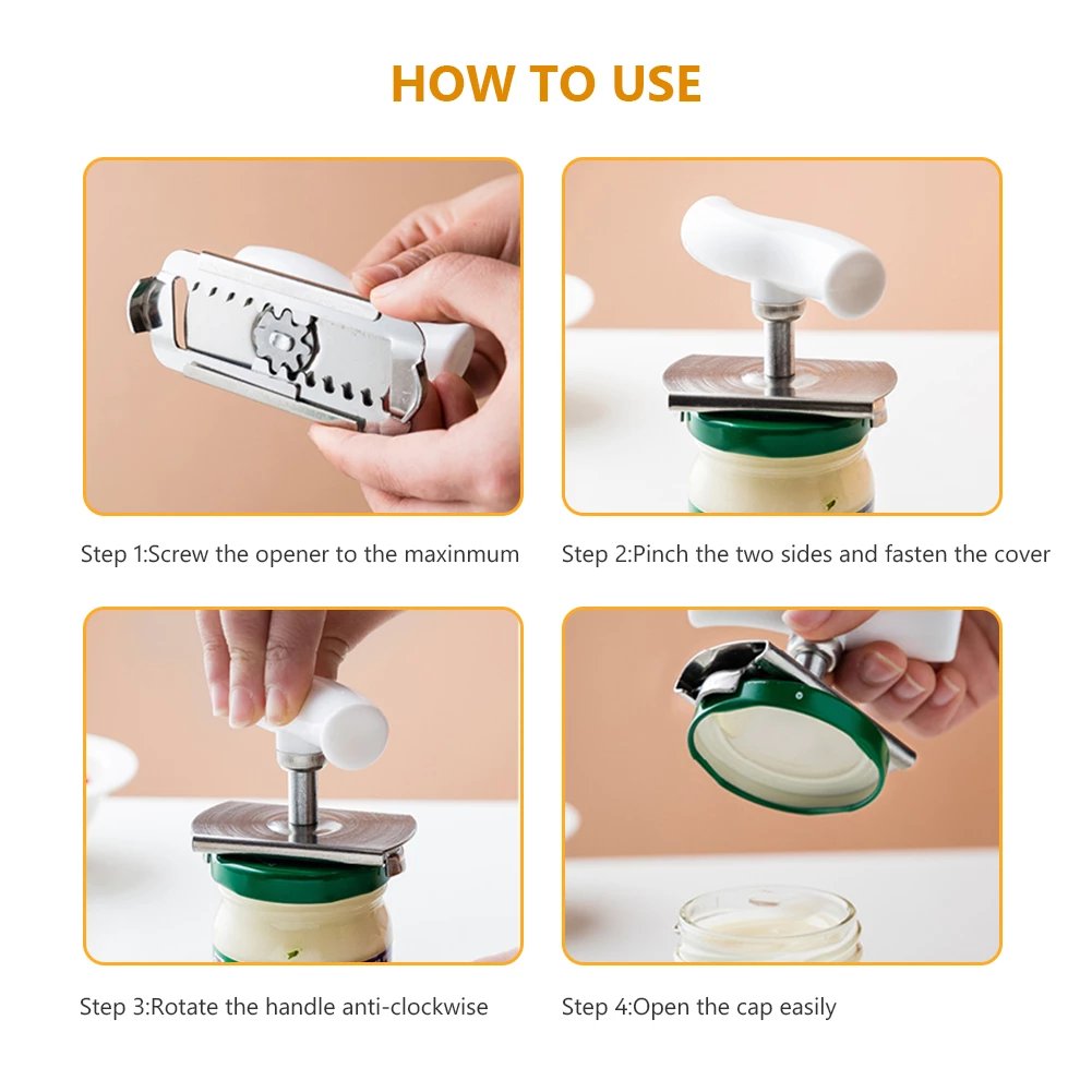 🔥 BUY 1 GET 1 FREE! Stainless Steel Jar Opener & Bottle Lid Remover