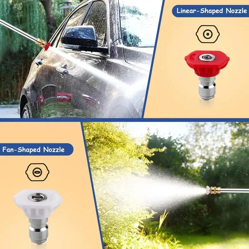 🔥[5𝟎% 𝐎𝐅𝐅 𝐋𝐀𝐒𝐓 𝐓𝐇𝐑𝐄𝐄 𝐃𝐀𝐘𝐒]Jet Nozzle Power Washer for Garden Hose, Includes 2 High-Pressure Nozzles and Quick Connectors | Hydro Jet High Pressure Washer Tools for Car Wash, Patio, Driveway & Outdoor Cleaning-JKL