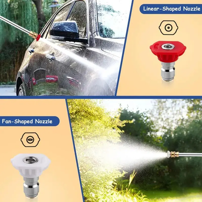 🔥[5𝟎% 𝐎𝐅𝐅 𝐋𝐀𝐒𝐓 𝐓𝐇𝐑𝐄𝐄 𝐃𝐀𝐘𝐒]Jet Nozzle Power Washer for Garden Hose, Includes 2 High-Pressure Nozzles and Quick Connectors | Hydro Jet High Pressure Washer Tools for Car Wash, Patio, Driveway & Outdoor Cleaning-JKL