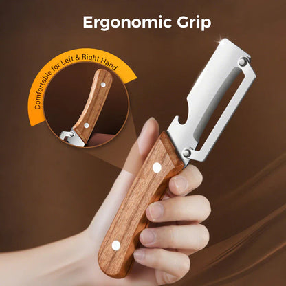 3-in-1 Multi-functional Vegetable Peeler Peel. Shred. Pop. PrepFaster. Cook Smarter.