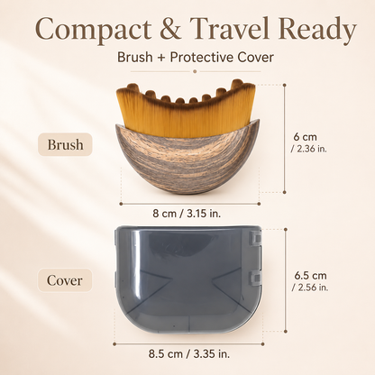 ⏰ LAST 24 HOURS: 50% OFF |✨ Sculpt & Refresh Curved Facial Massage Brush for Jawline, Face & Neck 💆‍♀️