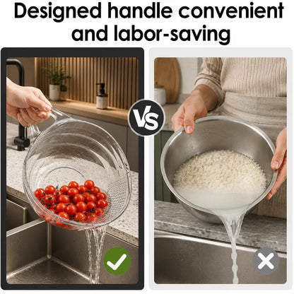 🔥Buy More Get More Free-Multi-Functional Rice Strainer with Handle, BPA-Free Kitchen Colander