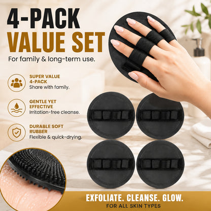 Soft Rubber Shower Scrubber for Gentle Exfoliation & Deep Cleansing