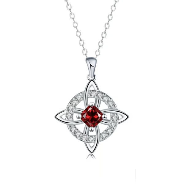 Mystical Birthstone Witches Knot Necklace – Natural Crystal🔮💞Protect Your Loved Ones