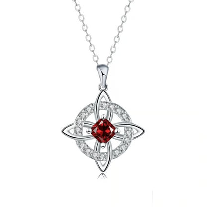 Mystical Birthstone Witches Knot Necklace – Natural Crystal🔮💞Protect Your Loved Ones