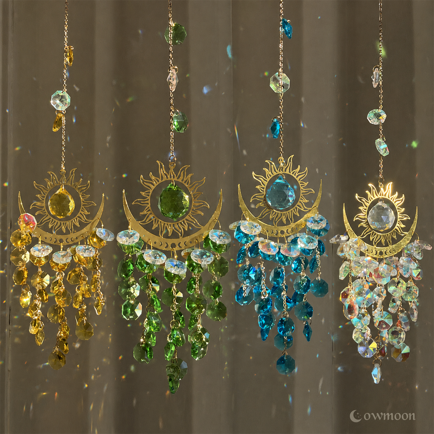 🌈Sunburst Crystal Light Catcher – Handmade Bohemian Style Light Catcher