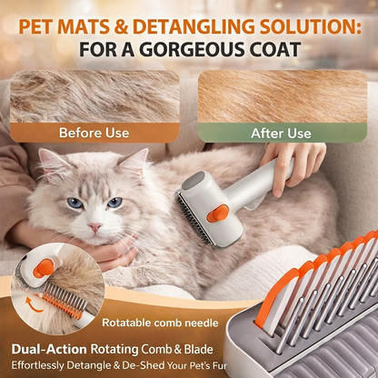 🔥2026 SALE - 2-IN-1 Pet Self-Detangling & Grooming Comb