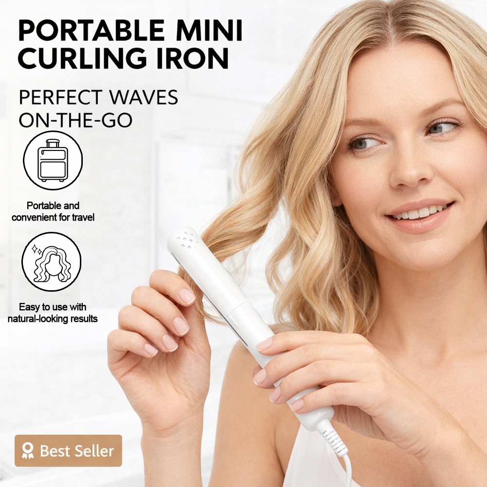 🎁 2-in-1 Mini Curling Iron